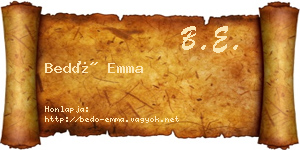 Bedő Emma névjegykártya
